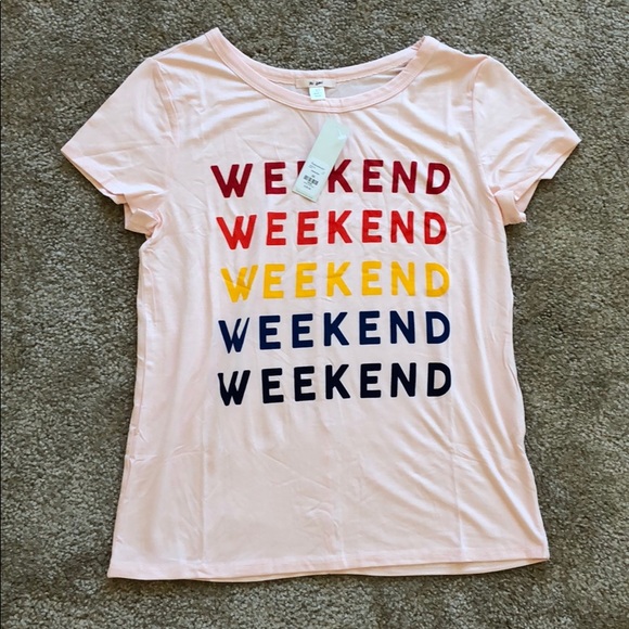 NWT “weekend” pink short sleeved tee - Picture 5 of 5